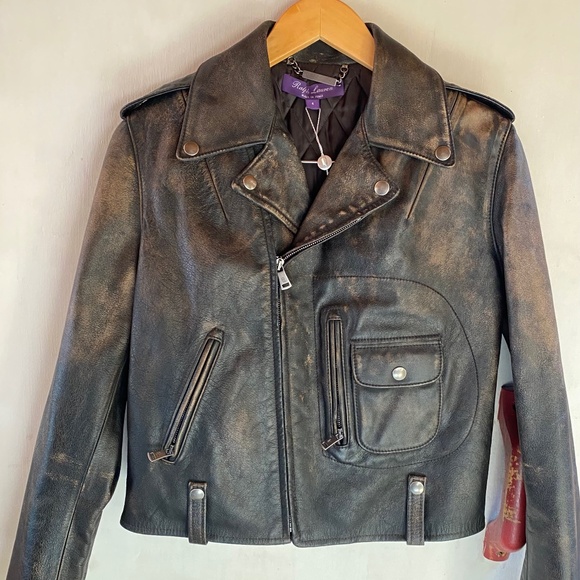 Ralph Lauren Collection Leather Moto Jacket - Picture 6 of 6